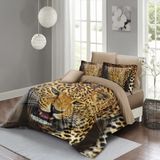 Monohome Wild Tiger 3D Saten Pamuk Çift Kişilik Nevresim Takımı