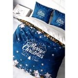 MONOHOME Yılbaşı Nevresim Takımı Çift Kişilik Lastikli Çarşaflı Blue Stars, MONOHOME41434