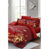 MONOHOME Yılbaşı Nevresim Takımı Çift Kişilik Lastikli Çarşaflı Deers Noel Desenli, MONOHOME40987