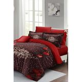MONOHOME Yılbaşı Nevresim Takımı Çift Kişilik Lastikli Çarşaflı Kırmızı Top Desenli, MONOHOME40789