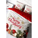 MONOHOME Yılbaşı Nevresim Takımı Lastikli Çarşaflı Çift Kişilik Noel Temalı, MONOHOME39455