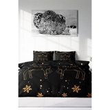 MONOHOME Yılbaşı Nevresim Takımı Merry Christmas Black Deer Çift Kişilik, monohome0286HF