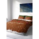 MONOHOME Yılbaşı Nevresim Takımı Merry Christmas Brown Çift Kişilik, monohome1382HF