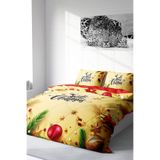 MONOHOME Yılbaşı Nevresim Takımı Merry Christmas Yellow Çift Kişilik, monohome0521HF