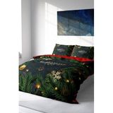 MONOHOME Yılbaşı Nevresim Takımı Özel Dokuma Pamuk Saten Merry Christmas Navy Blue, monohome1153HF