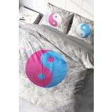 Monohome Ying Yang 3D Renkli Çift Kişilik 200x220 cm Nevresim Takımı