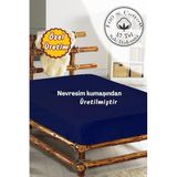 MONOHOME%100 Pamuk Lastikli Çarşaf Lacivert 180x200 cm, MONOHOME68325