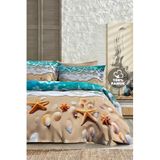 MONOHOME%100 Pamuk Ranforce Çift Kişilik Nevresim Takımı Deniz Yıldızları, MONOHOME82447