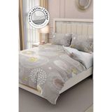 MONOHOME%100 Pamuk Saten Çift Kişilik Nevresim Takımı 3D Relax Beyaz, MONOHOME30155