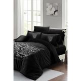 MONOHOME%100 Pamuk Saten Çift Kişilik Nevresim Takımı Black Leopar, MONOHOME35884