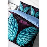 MONOHOME%100 Pamuk Saten Çift Kişilik Nevresim Takımı Blue Wing, MONOHOME38908