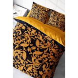 MONOHOME%100 Pamuk Saten Çift Kişilik Nevresim Takımı Gold Floral, MONOHOME38717