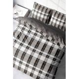 MONOHOME%100 Pamuk Saten Çift Kişilik Nevresim Takımı Grey Ekose, MONOHOME36263