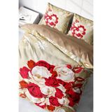 MONOHOME%100 Pamuk Saten Çift Kişilik Nevresim Takımı Rose Cream, MONOHOME39851