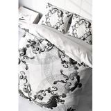 MONOHOME%100 Pamuk Saten Çift Kişilik Nevresim Takımı Silver Baraque, MONOHOME38946