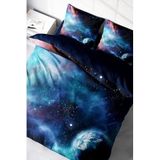 MONOHOME%100 Pamuk Saten Çift Kişilik Nevresim Takımı Star Night - Lacivert, MONOHOME34986