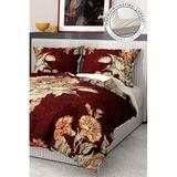 MONOHOME%100 Pamuk Saten Lastikli Çarşaf Deluxe Koleksiyon Çift Kişilik Nevresim Takımı - Brown, premium0651HF