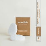 Monoibio Makyaj Temizleme Pamuğu - %100 Pamuk Yıkanabilir Yüz Temizleme Pamuğu 2'li Paket