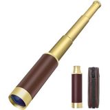 Monoküler Korsan Teleskop, Yüksek Kalite Çözünürlük, 1000 m Görüş Mesafesi, 30 mm Objektif Lens Çapı, 25x30 Tek Gözlü Netlik Ayarlı El Dürbünü 1000m/40m, Taşıma Çantalı Monoküler Korsan Dürbünü