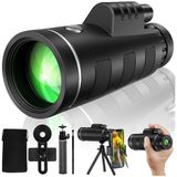Monoküler Teleskop, 80x100 Full HD Yüksek Çözünürlük, 10 Km Görüş Mesafesi, 52 mm Objektif Lens Çapı, Gece Görüş Destekli, Telefon Tutucu ve Taşıma Çantalı, Tripodlu Profesyonel Monoküler Dürbün