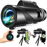 Monoküler Teleskop, Full HD Yüksek Çözünürlük, 10 Km Görüş Mesafesi, 52 mm Objektif Lens Çaplı, Gece Görüş Destekli, Telefon Tutucu ve Taşıma Çantalı, Tripodlu Profesyonel 80x100 Monoküler Dürbün