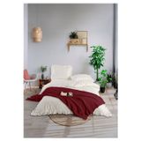 Monolisse %100 Pamuk 4 kat Müslin Çift Kişilik Yatak Örtüsü Bordo 200 x 230 cm