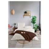 Monolisse %100 Pamuk 4 kat Müslin Çift Kişilik Yatak Örtüsü Kahve 200 x 230 cm