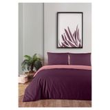 Monolisse % 100 Pamuklu Akfil Çift Taraflı Nevresim Takımı Çift Kişilik 200x220 Cm Mor Pembe