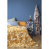 Monolisse Bloom Pamuklu Battaniye Hardal Tek Kişilik 150X200 cm - 150 x 200 cm - Sarı
