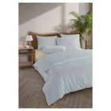 Monolisse Chıc %100 Pamuk Ranforce Akay Açık Mavi Ipliği Boyalı Nevresim Takımı Tek Kişilik - 160x220 cm