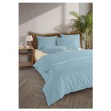 Monolisse Chıc %100 Pamuk Ranforce Akay Mavi Ipliği Boyalı Nevresim Takımı Çift Kişilik - 200x220 cm