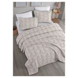 Monolisse Glory Jakarlı Yatak Örtüsü Seti Çift Kişilik Bej 230x240 cm