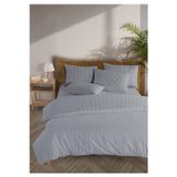 Monolisse Line %100 Pamuk Ranforce Akay Lacivert Ipliği Boyalı Nevresim Takımı Tek Kişilik - 160x220 cm