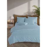 Monolisse Line %100 Pamuk Ranforce Akay Mavi Ipliği Boyalı Nevresim Takımı Tek Kişilik - 160X220 cm - 160 x 220 cm