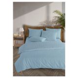 Monolisse Line %100 Pamuk Ranforce Akay Mavi Ipliği Boyalı Nevresim Takımı Tek Kişilik - 160x220 cm