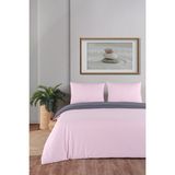 Monolisse Organik Pamuk Akfil Çift Taraflı Nevresim Takımı Tek Kişilik 160 x 220 cm Antrasit Pudra - Antrasit - Pudra - 160 x 220 cm