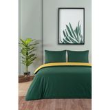 Monolisse Organik Pamuk Akfil Çift Taraflı Nevresim Takımı Tek Kişilik 160X220 cm Hardal Koyu Yeşil - 160 x 220 cm
