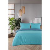 Monolisse Organik Pamuk Akfil Çift Taraflı Nevresim Takımı Tek Kişilik 160X220 cm Indigo Petrol - 160 x 220 cm