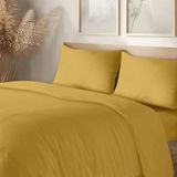 Monolisse Organik Pamuk Akfil Nevresim Takımı Çift Kişilik 200 x 220 cm Hardal - 200 x 220 cm
