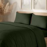 Monolisse Organik Pamuk Akfil Nevresim Takımı Çift Kişilik 200X220 cm Koyu Yeşil - 200 x 220 cm
