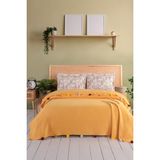 Monolisse Pamuklu Battaniye Takımı Çift Kişilik - 200X220 cm - 200 x 220 cm - Hardal