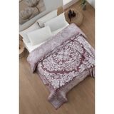 Monolisse Pamuklu Laria Jakar Yatak Örtüsü Çift Kişilik - 230X250 cm - Mürdüm - 230 x 250 cm