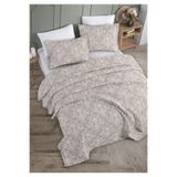 Monolisse Perla Jakarlı Yatak Örtüsü Seti Çift Kişilik Bej 230x240 cm