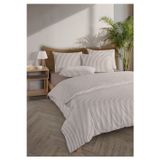 Monolisse Striped %100 Pamuk Ranforce Yezra Bej Ipliği Boyalı Nevresim Takımı Çift Kişilik - 200x220 Cm