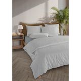 Monolisse Striped %100 Pamuk Ranforce Yezra Koyu Gri Ipliği Boyalı Nevresim Takımı Tek Kişilik - 160X220 cm - 160 x 220 cm