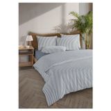 Monolisse Striped %100 Pamuk Ranforce Yezra Lacivert Ipliği Boyalı Nevresim Takımı Çift Kişilik - 200x220 Cm