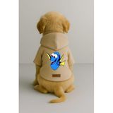 monopetz Baskılı İçi Polarlı Köpek Ve Kedi Kıyafeti & Elbisesi - Bej Renk Kapüşonlu Hoodie B11Ad Xs