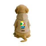 Monopetz Baskılı İçi Polarlı Köpek ve Kedi Kıyafeti & Elbisesi - Bej Renk Kapüşonlu Hoodie B17F0, 5XL