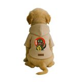 monopetz Baskılı İçi Polarlı Köpek Ve Kedi Kıyafeti & Elbisesi - Bej Renk Kapüşonlu Hoodie B6Fe4 L