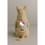 monopetz Baskılı İçi Polarlı Köpek Ve Kedi Kıyafeti & Elbisesi - Bej Renk Kapüşonlu Hoodie B8228 Xs